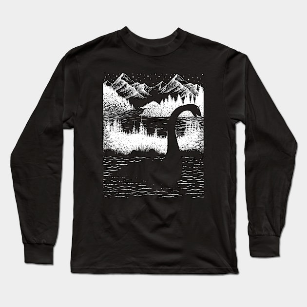 Loch Ness Monster Long Sleeve T-Shirt by Tesszero